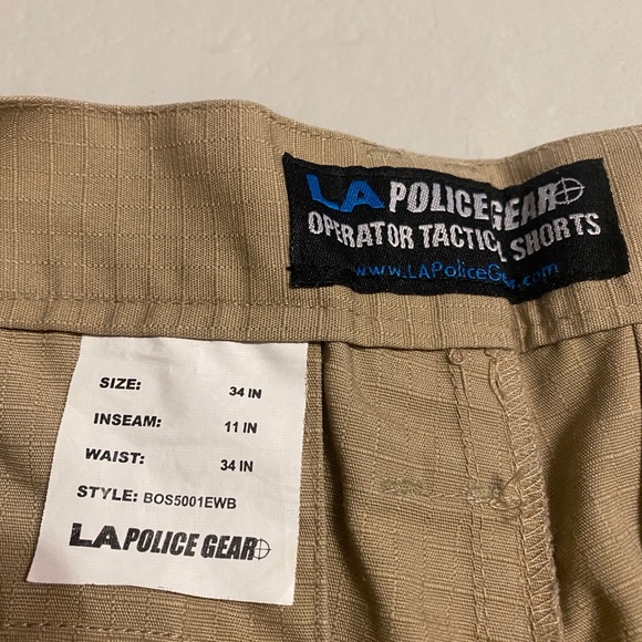 Lot of 2 Khaki Tactical Shorts (LA Police Brand) - Picture 6 of 7